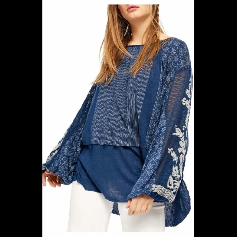 NWT Free People Indigo Dreams tunic